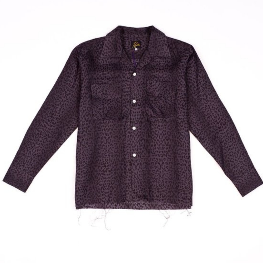 ❤️ Needles Cut-off bottom leopard print shirt